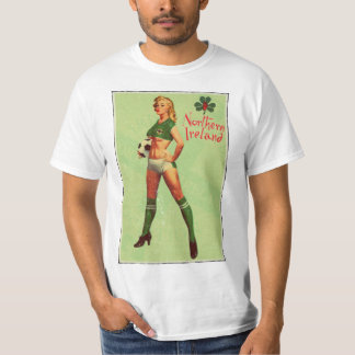 Northern Ireland football retro pin-up T-Shirt