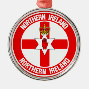 Northern Ireland Round Emblem Metal Ornament