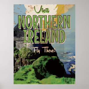 Northern Ireland vintage travel poster