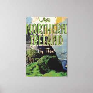 Northern Ireland vintage travel poster Canvas Print