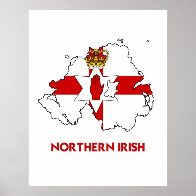 NORTHERN IRISH MAP POSTER (Front)