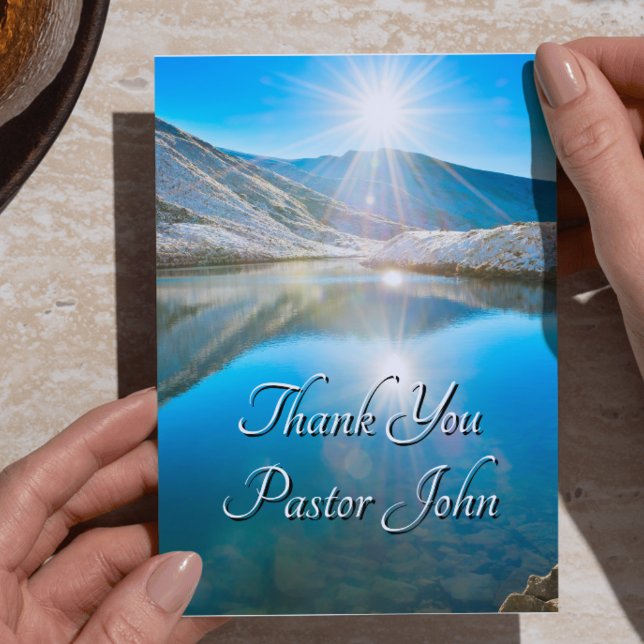 Northern Lake Blue Sunrise Pastor Appreciation  Postcard (Northern Lake Blue Sunrise Pastor Appreciation Postcard
)