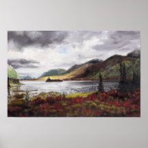 Northern Lake in Autumn: 17x11 Print