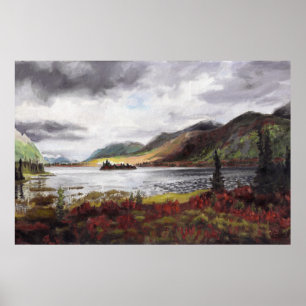 Northern Lake in Autumn: 36x24 Print