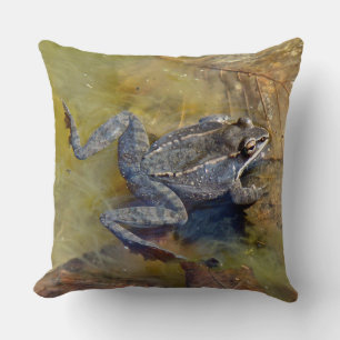 Northern Leopard Frog Throw Pillow