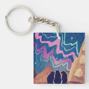 Northern Light Bears Keychain