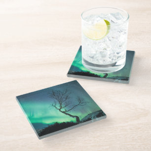 Northern Light Norway Glass Coaster
