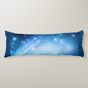 Northern Light Stars blue + your text & ideas Body Pillow
