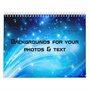Northern Light Stars blue + your text & ideas Calendar