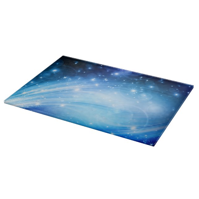 Northern Light Stars blue + your text & ideas Cutting Board (Corner)
