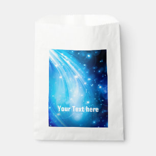 Northern Light Stars blue + your text & ideas Favour Bag