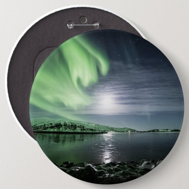 Northern Lights 6 Inch Round Button (Front & Back)