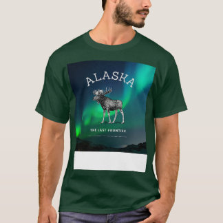 Northern Lights Alaska Moose TShirt