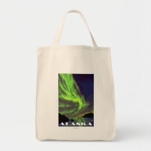 Northern Lights and Orcas Vintage Travel Tote Bag