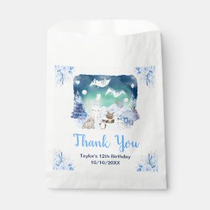 Northern Lights Animals Birthday Party Thank You Favour Bag