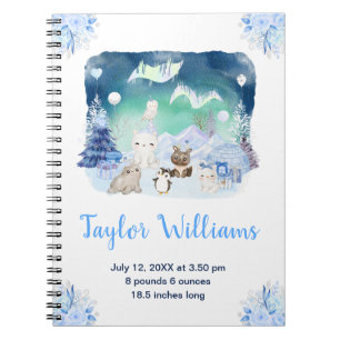 Northern Lights Arctic Animals Birth Statistics Notebook
