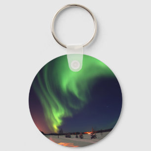 Northern Lights at Bear Lake Keychain