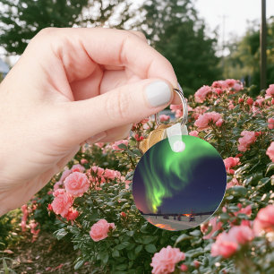 Northern Lights at Bear Lake Keychain