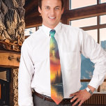 Northern Lights At The Lake  Neck Tie<br><div class="desc">This is the incredibly eye catching Northern Lights with it's glowing orange,  yellow,  purple,  and blue hues that just drawn you in! And the reflection on the Lake adds an additional striking element! It will surely be a great conversation piece!</div>