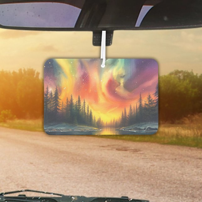 Northern Lights At The Lake Two-sided Air Freshener (Creator Uploaded)