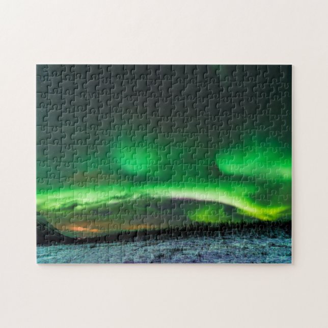 Northern Lights Aurora Borealis Abisko Sweden Jigsaw Puzzle (Horizontal)