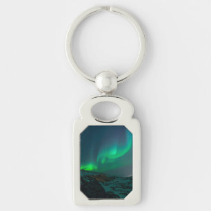 Northern Lights Aurora Borealis Alaska Stars Keychain