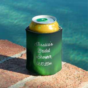 Northern Lights Aurora Borealis Bridal Shower Can Cooler