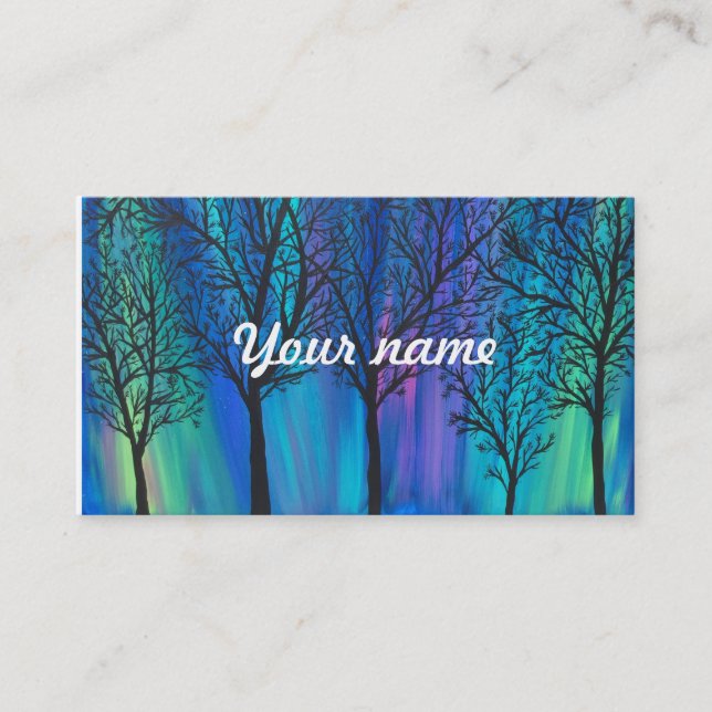 Northern Lights, Aurora Borealis Business Card (Front)