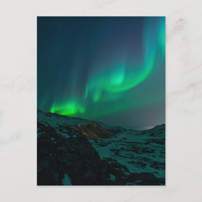 Northern Lights Aurora Borealis Custom Personalize Postcard (Front)
