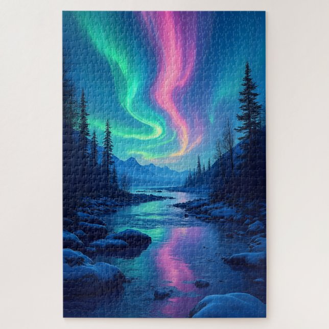 Northern Lights Aurora Borealis Jigsaw Puzzle (Vertical)