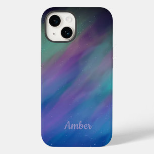 Northern Lights Aurora Borealis Night Personalized Case-Mate iPhone 14 Case