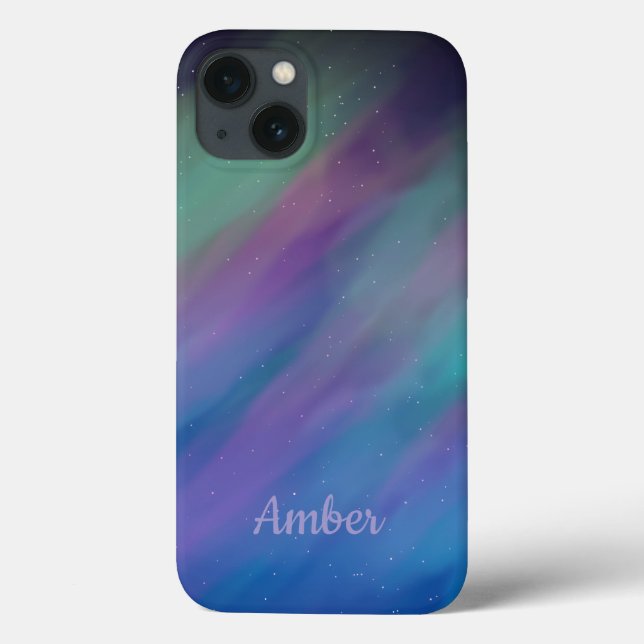 Northern Lights Aurora Borealis Night Personalized Case-Mate iPhone Case (Back)
