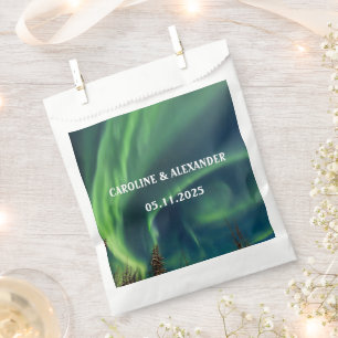 Northern Lights Aurora Borealis Night Sky Wedding Favour Bag