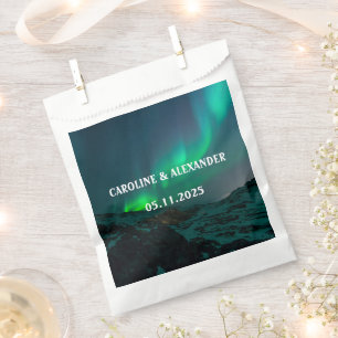 Northern Lights Aurora Borealis Night Sky Wedding Favour Bag