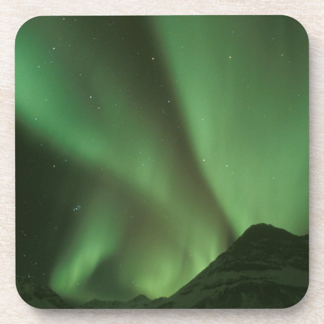 Northern lights, Aurora borealis on foothills of Coaster (Front)