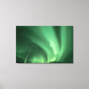 Northern lights, Aurora borealis, over foothills Canvas Print