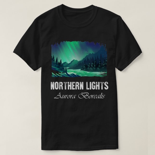 Northern Lights, Aurora Borealis  T-Shirt (Design Front)