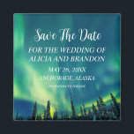 Northern Lights Aurora Borealis Wedding Magnet<br><div class="desc">Elegant,  modern,  trendy Aurora Borealis Wedding,  Save the Date magnet. Northern Lights,  Alaska. You can personalize it with your details.</div>