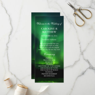 Northern Lights Aurora Borealis Wedding Program
