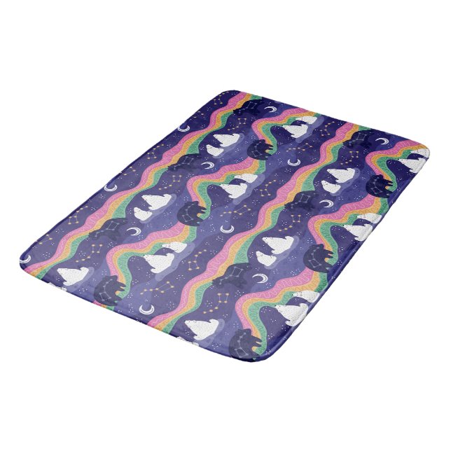 Northern Lights Bath Mat (Angled)
