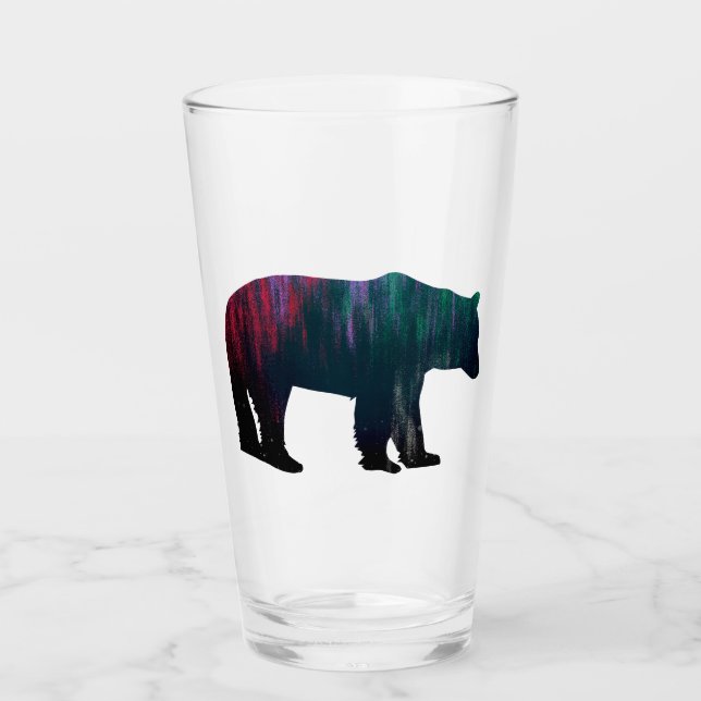 Northern Lights Bear Glass (Front)