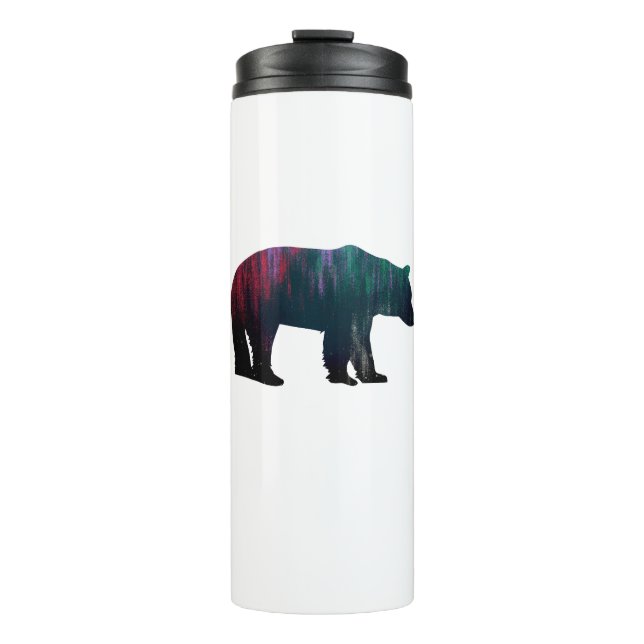 Northern Lights Bear Thermal Tumbler (Front)