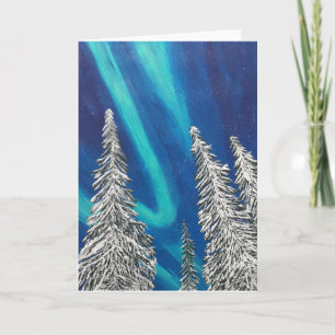 Northern Lights Blank Greeting Card