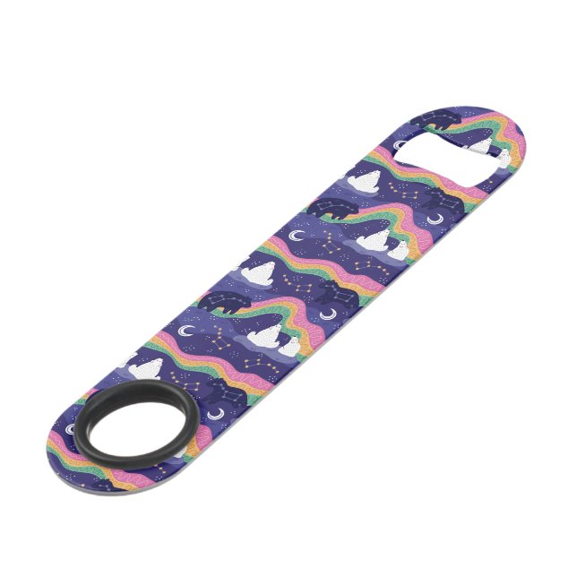Northern Lights Bottle Opener Bar Key (Front Angled)