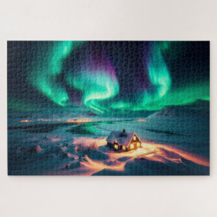 Northern Lights - Breathtaking Scenic Landscape Jigsaw Puzzle
