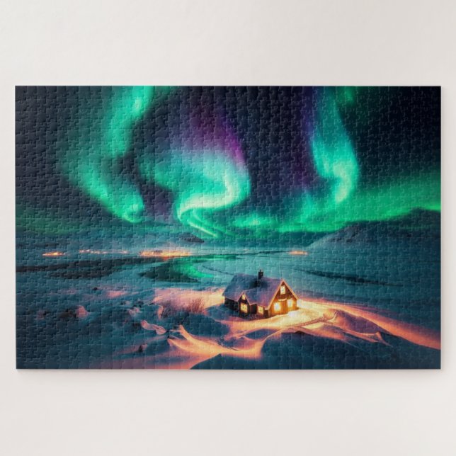Northern Lights - Breathtaking Scenic Landscape Jigsaw Puzzle (Horizontal)