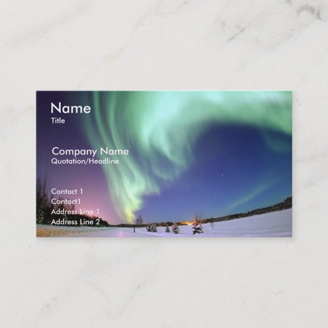 Northern Lights Business/ Profile Card (Front)
