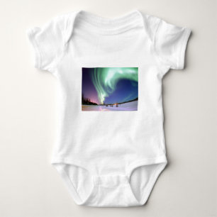Northern Lights Chic Ribbon Of Lights Jade Glow Baby Bodysuit