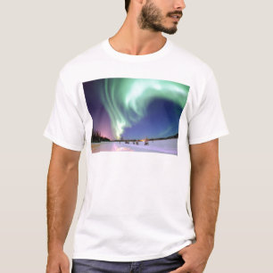 Northern Lights Chic Ribbon Of Lights Jade Glow T-Shirt