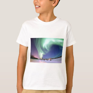 Northern Lights Chic Ribbon Of Lights Jade Glow T-Shirt